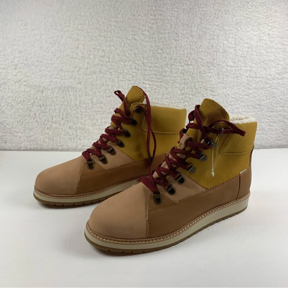Tom's Mesa Hiking Boots Honey Oil Nubuck Suede Shoes Women's Size‎ 10 NWOB 7303 - Picture 5 of 10